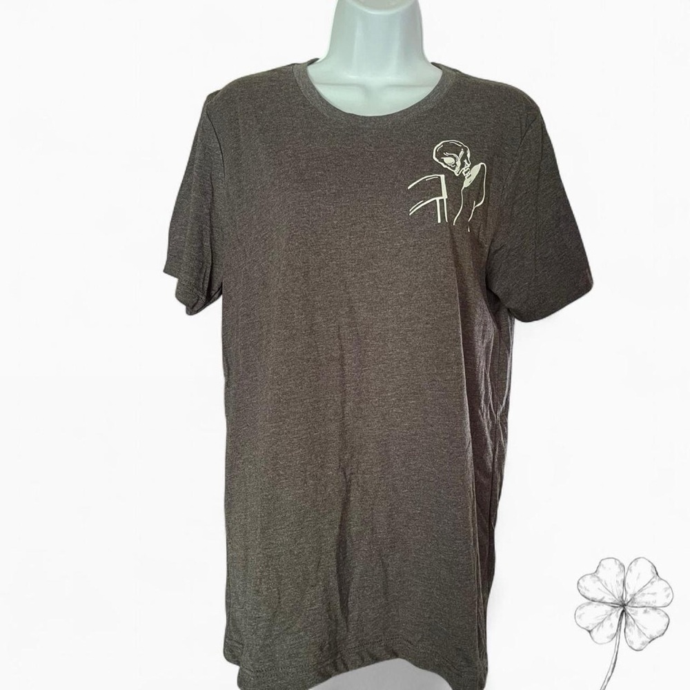 Men's Gray Grim Reaper Scythe Graphic T-Shirt